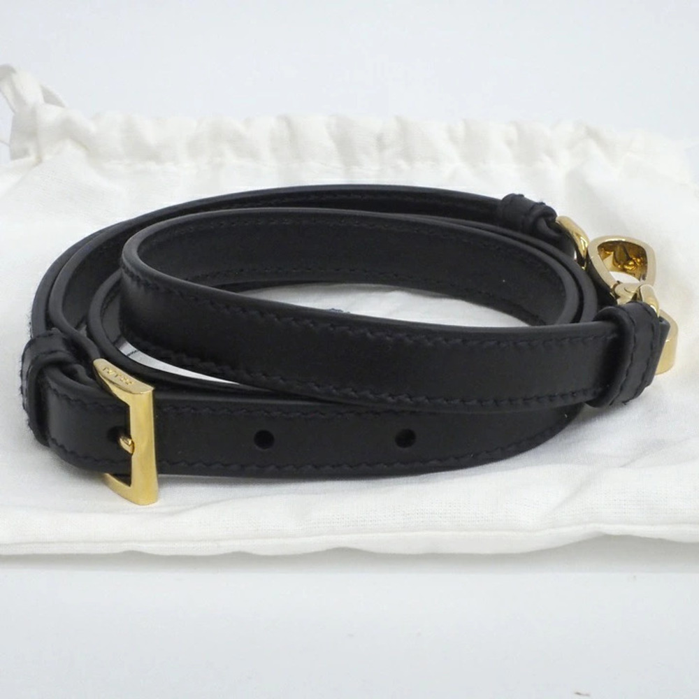 PRADA Arkhe Leather Shoulder Bag Black Half Moon Hobo Strap